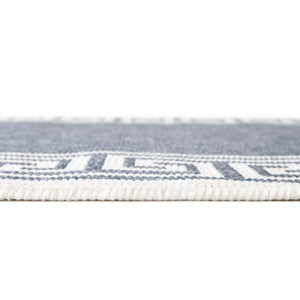 Navy Blue 9' x 12' Outdoor Coastal Rectangle Area Rug Weather Resistant for Patio, Deck, Terrace, Balcony, Porch 100% Polypropylene Coastal Decor Carpet for Sale at Rug Engine