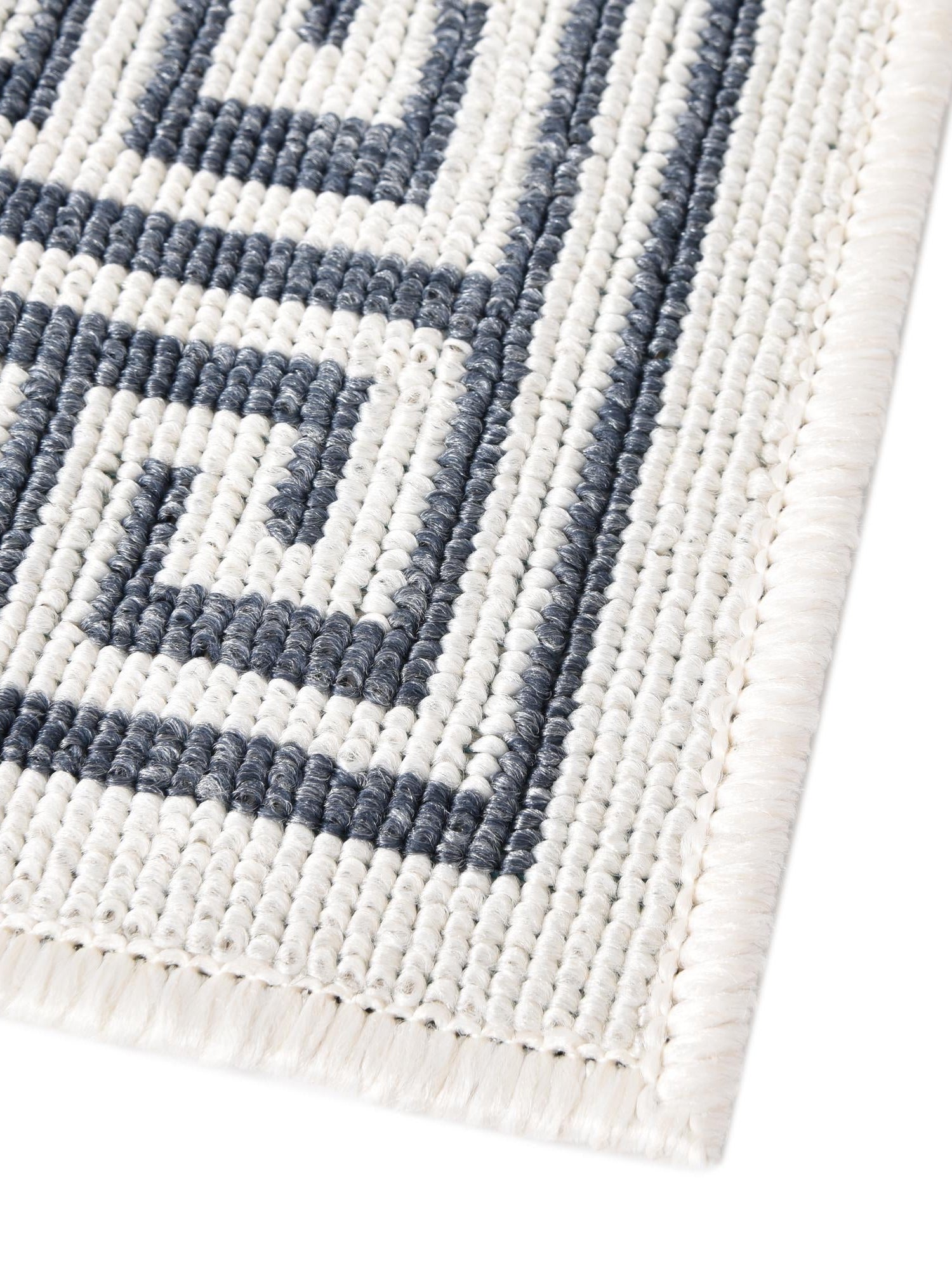 Navy Blue 7' 10 x 10' Outdoor Coastal Rectangle Area Rug Weather Resistant for Patio, Deck, Terrace, Balcony, Porch 100% Polypropylene Coastal Decor Carpet for Sale at Rug Engine
