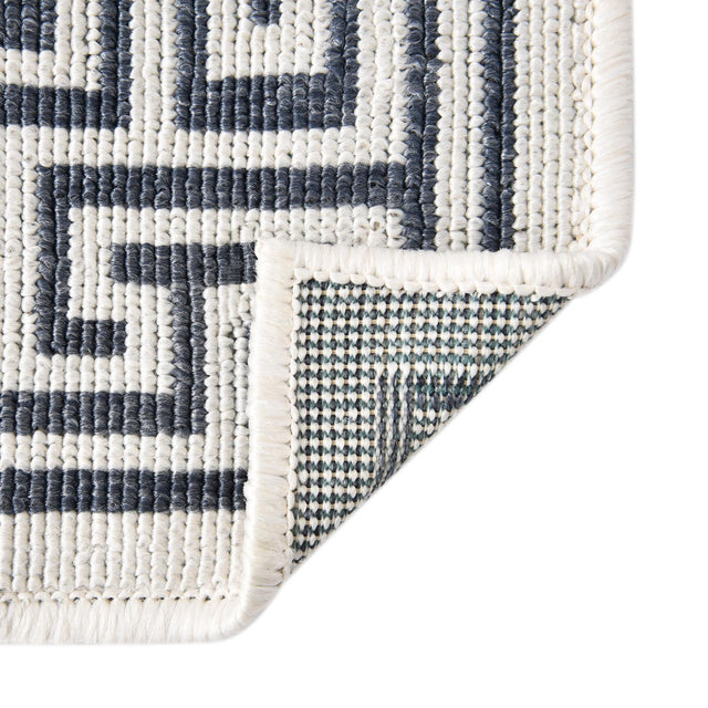 Navy Blue 8' x 10' Outdoor Coastal Rectangle Rug