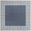 Navy Blue 7' 10 x 7' 10 Outdoor Coastal Square Area Rug Weather Resistant for Patio, Deck, Terrace, Balcony, Porch 100% Polypropylene Coastal Decor Carpet for Sale at Rug Engine