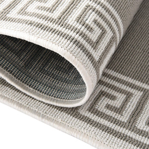 Gray 4' x 6' Outdoor Coastal Rectangle Area Rug Weather Resistant for Patio, Deck, Terrace, Balcony, Porch 100% Polypropylene Coastal Decor Carpet for Sale at Rug Engine