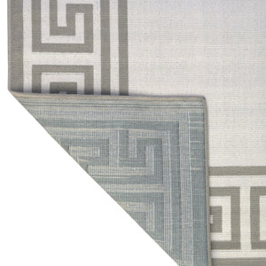 Ivory 7' 10 x 7' 10 Outdoor Coastal Square Area Rug Weather Resistant for Patio, Deck, Terrace, Balcony, Porch 100% Polypropylene Coastal Decor Carpet for Sale at Rug Engine