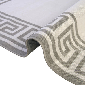Ivory 7' x 7' Outdoor Coastal Round Area Rug Weather Resistant for Patio, Deck, Terrace, Balcony, Porch 100% Polypropylene Coastal Decor Carpet for Sale at Rug Engine
