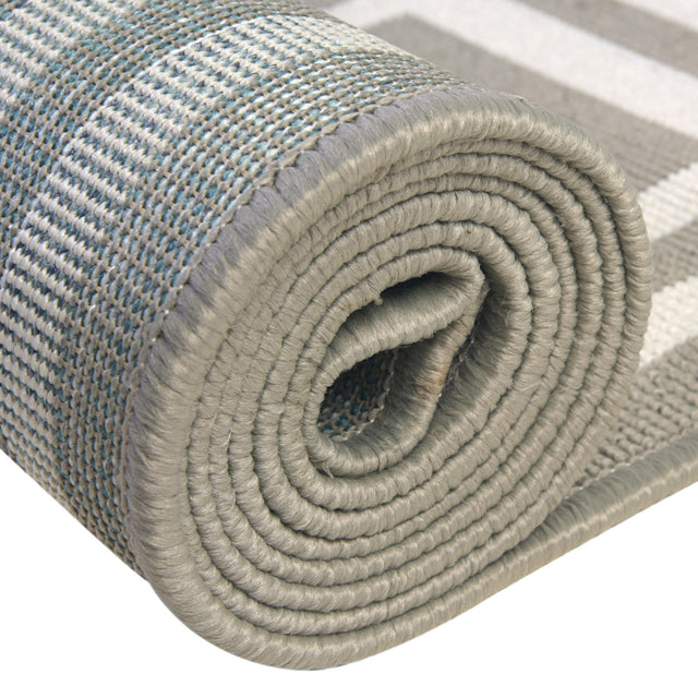 Ivory 7' x 7' Outdoor Coastal Round Area Rug Weather Resistant for Patio, Deck, Terrace, Balcony, Porch 100% Polypropylene Coastal Decor Carpet for Sale at Rug Engine