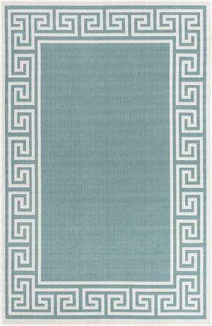 Aqua 1' 3 x 1' 3 Outdoor Coastal Sample Area Rug Weather Resistant for Patio, Deck, Terrace, Balcony, Porch 100% Polypropylene Coastal Decor Carpet for Sale at Rug Engine