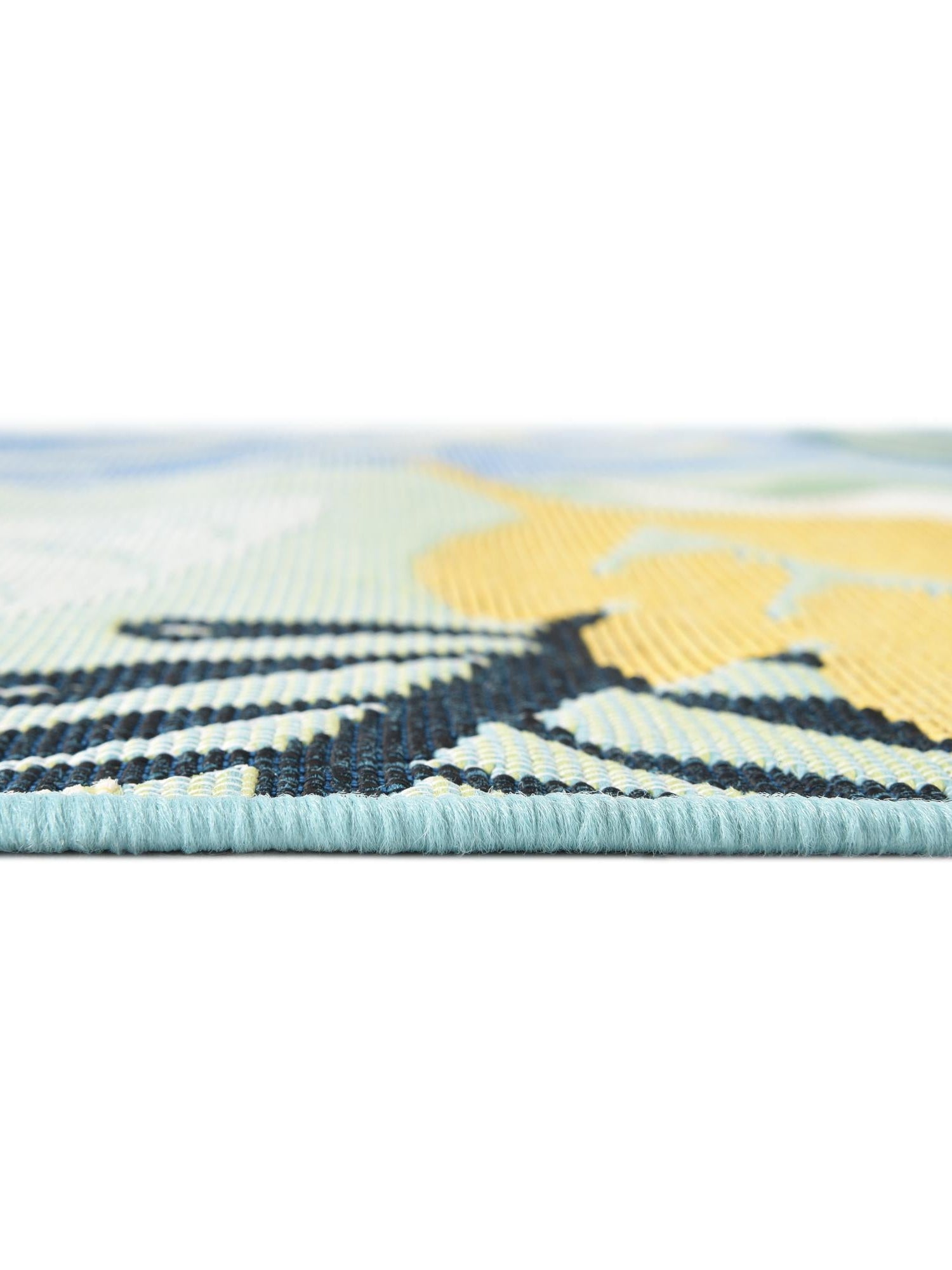 Multicolor 7' 10 x 10' Outdoor Botanical Rectangle Area Rug Weather Resistant for Patio, Deck, Terrace, Balcony, Porch Polypropylene Garden Floral Tropical Carpet for Sale at Rug Engine