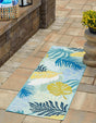 Multicolor 2' 7 x 5' 3 Outdoor Botanical Runner Area Rug Weather Resistant for Patio, Deck, Terrace, Balcony, Porch Polypropylene Garden Floral Tropical Carpet for Sale at Rug Engine