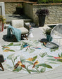 Multicolor 5' 1 x 5' 1 Outdoor Botanical Round Area Rug Weather Resistant for Patio, Deck, Terrace, Balcony, Porch Polypropylene Garden Floral Tropical Carpet for Sale at Rug Engine