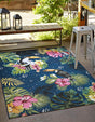Multicolor 2' x 3' Outdoor Botanical Rectangle Area Rug Weather Resistant for Patio, Deck, Terrace, Balcony, Porch Polypropylene Garden Floral Tropical Carpet for Sale at Rug Engine