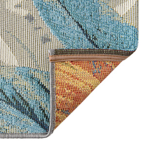 Multicolor 2' x 3' Outdoor Botanical Rectangle Rug