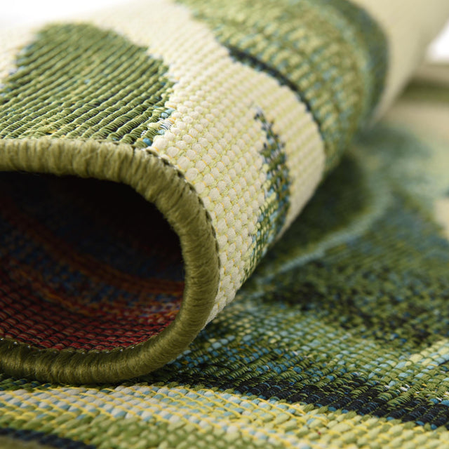 Green 4' x 6' Outdoor Botanical Rectangle Rug