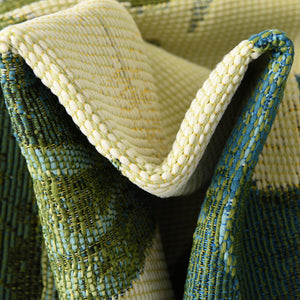 Green 5' 3 x 8' Outdoor Botanical Rectangle Rug