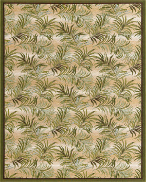 Green 7' 10 x 10' Outdoor Botanical Rectangle Area Rug Weather Resistant for Patio, Deck, Terrace, Balcony, Porch Polypropylene Garden Floral Tropical Carpet for Sale at Rug Engine