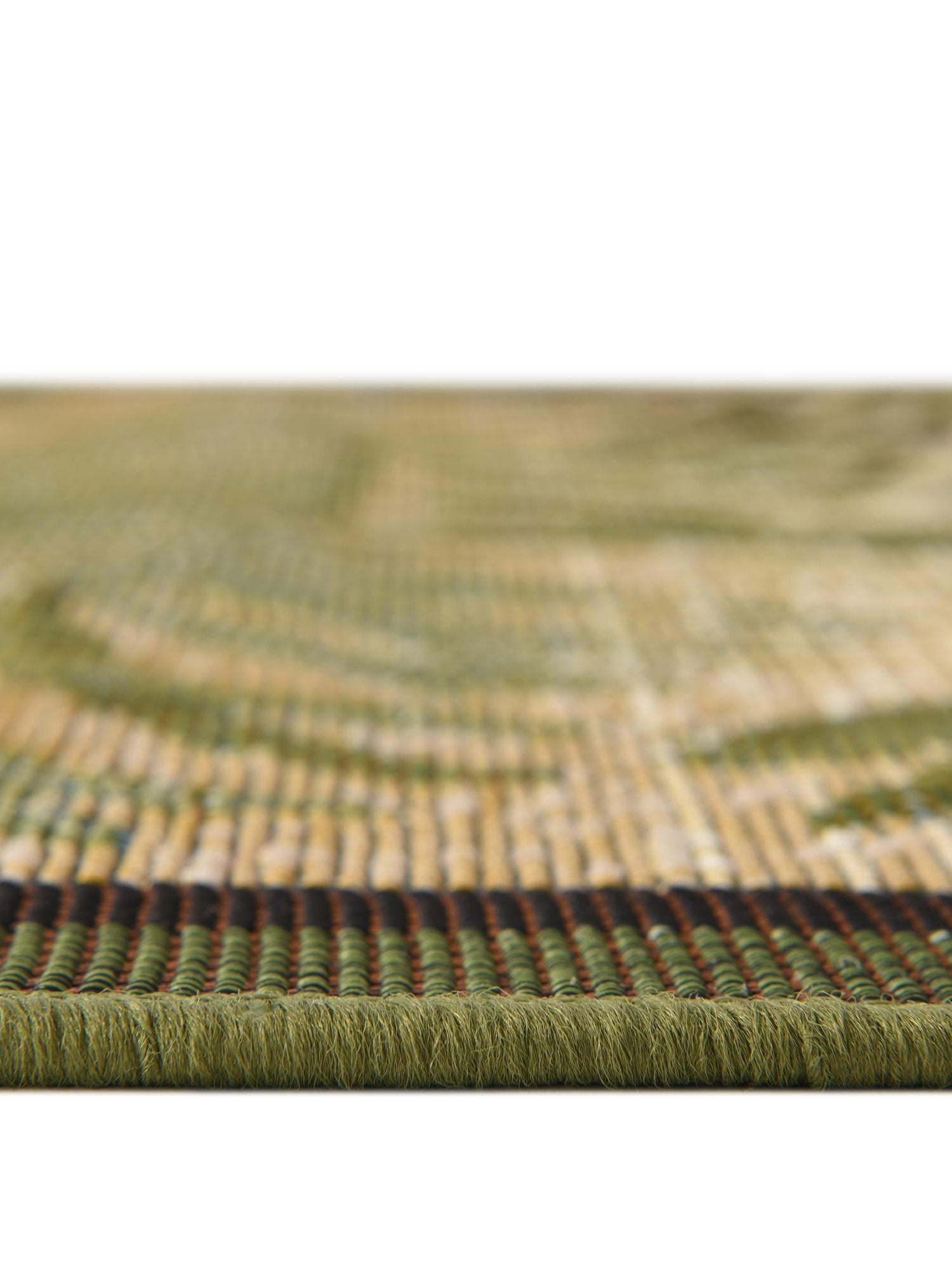 Green 4' x 6' Outdoor Botanical Rectangle Area Rug Weather Resistant for Patio, Deck, Terrace, Balcony, Porch Polypropylene Garden Floral Tropical Carpet for Sale at Rug Engine