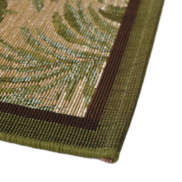 Green 7' 10 x 10' Outdoor Botanical Rectangle Area Rug Weather Resistant for Patio, Deck, Terrace, Balcony, Porch Polypropylene Garden Floral Tropical Carpet for Sale at Rug Engine