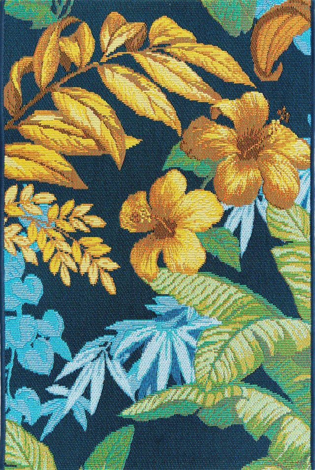 Multicolor 2' x 3' Outdoor Botanical Rectangle Area Rug Weather Resistant for Patio, Deck, Terrace, Balcony, Porch Polypropylene Garden Floral Tropical Carpet for Sale at Rug Engine