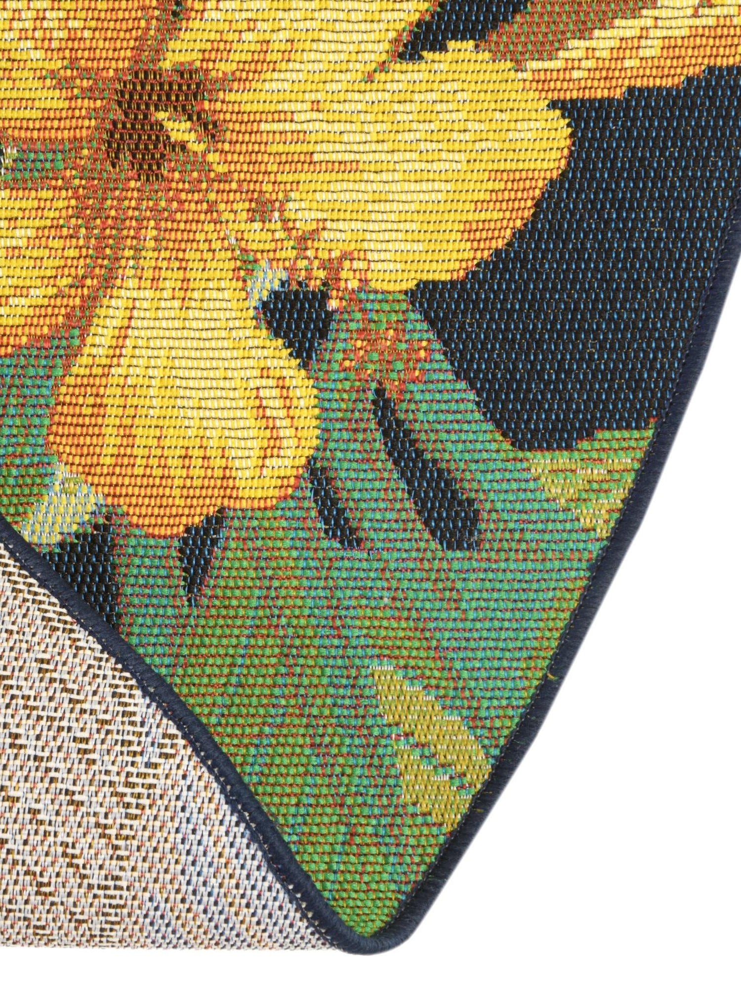 Multicolor 7' 1 x 7' 1 Outdoor Botanical Round Area Rug Weather Resistant for Patio, Deck, Terrace, Balcony, Porch Polypropylene Garden Floral Tropical Carpet for Sale at Rug Engine