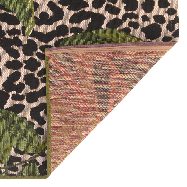 Green 2' 7 x 10' Outdoor Botanical Runner Area Rug Weather Resistant for Patio, Deck, Terrace, Balcony, Porch