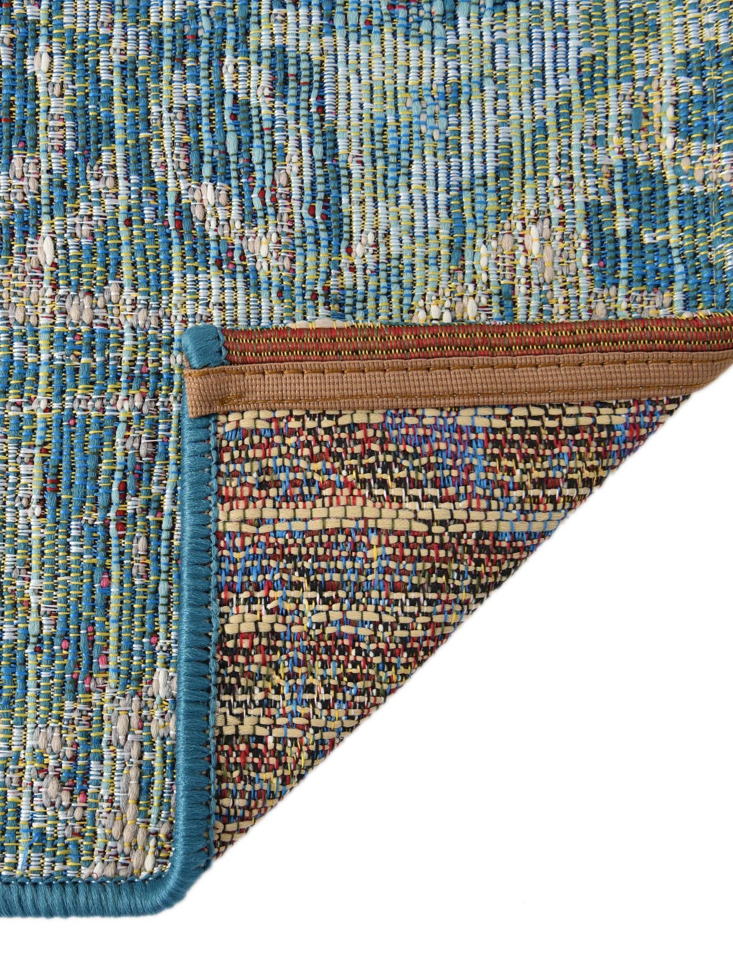 Multicolor 7' 1 x 10' Outdoor Coastal Rectangle Area Rug Weather Resistant for Patio, Deck, Terrace, Balcony, Porch 100% Polypropylene Coastal Decor Carpet for Sale at Rug Engine
