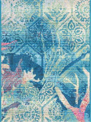 Multicolor 2' x 3' Outdoor Coastal Rectangle Area Rug Weather Resistant for Patio, Deck, Terrace, Balcony, Porch 100% Polypropylene Coastal Decor Carpet for Sale at Rug Engine