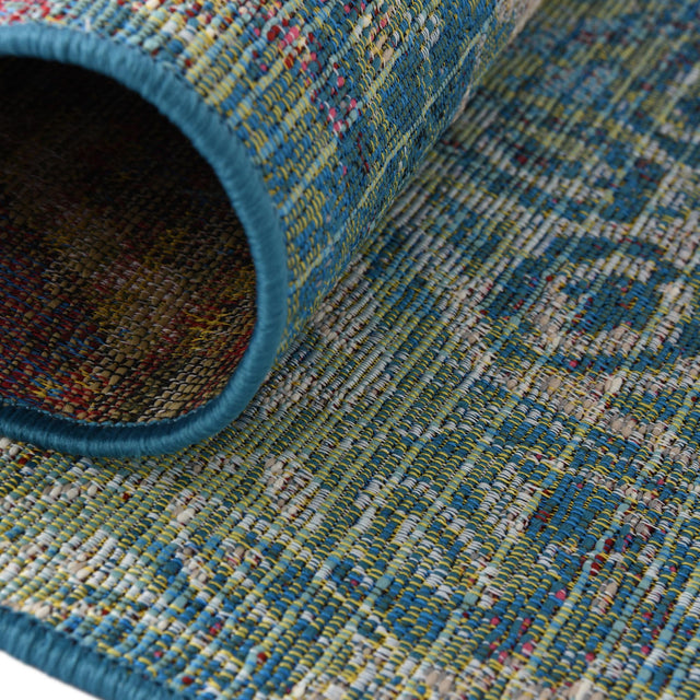 Multicolor 12' x 12' Outdoor Coastal Round Rug