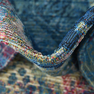 Multicolor 12' x 12' Outdoor Coastal Round Rug