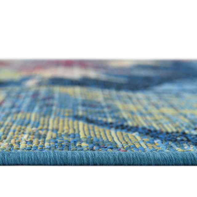 Multicolor 2' x 8' Outdoor Coastal Runner Area Rug Weather Resistant for Patio, Deck, Terrace, Balcony, Porch 100% Polypropylene Coastal Decor Carpet for Sale at Rug Engine