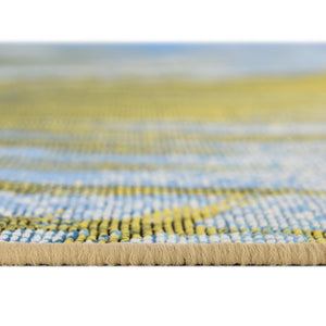 Multicolor 4' x 6' Outdoor Coastal Rectangle Area Rug Weather Resistant for Patio, Deck, Terrace, Balcony, Porch 100% Polypropylene Coastal Decor Carpet for Sale at Rug Engine