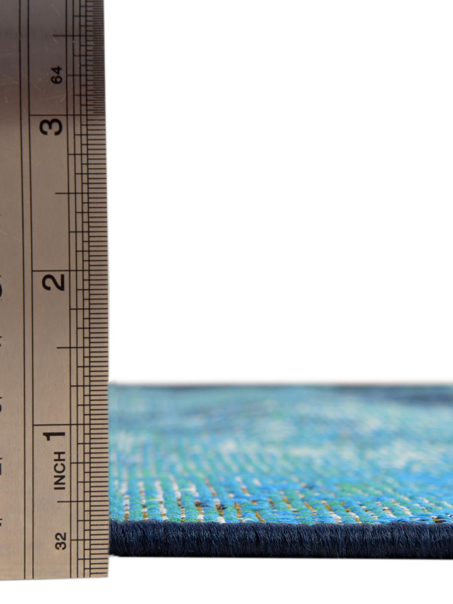 Multicolor 7' 10 x 10' Outdoor Coastal Rectangle Area Rug Weather Resistant for Patio, Deck, Terrace, Balcony, Porch