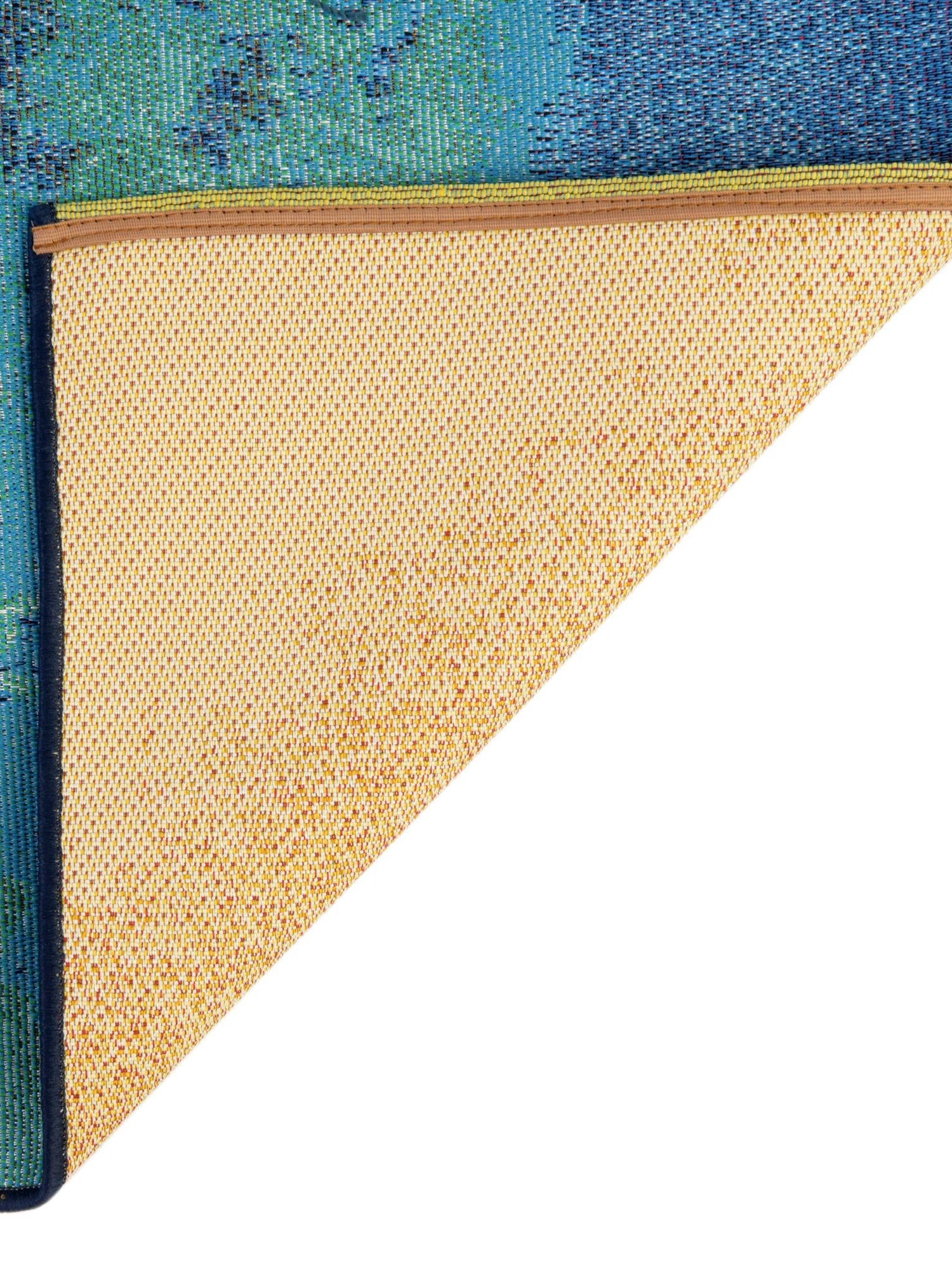 Multicolor 7' 10 x 10' Outdoor Coastal Rectangle Area Rug Weather Resistant for Patio, Deck, Terrace, Balcony, Porch