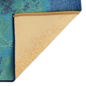 Multicolor 2' 7 x 5' 3 Outdoor Coastal Runner Area Rug Weather Resistant for Patio, Deck, Terrace, Balcony, Porch 100% Polypropylene Coastal Decor Carpet for Sale at Rug Engine