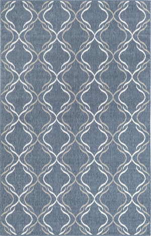 Navy Blue 1' 3 x 1' 3 Outdoor Trellis Sample Area Rug Weather Resistant for Patio, Deck, Terrace, Balcony, Porch Geometric Design Water Safe Outside Carpet for Sale at Rug Engine