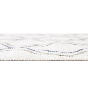 Ivory 7' 10 x 7' 10 Outdoor Trellis Square Area Rug Weather Resistant for Patio, Deck, Terrace, Balcony, Porch Geometric Design Water Safe Outside Carpet for Sale at Rug Engine