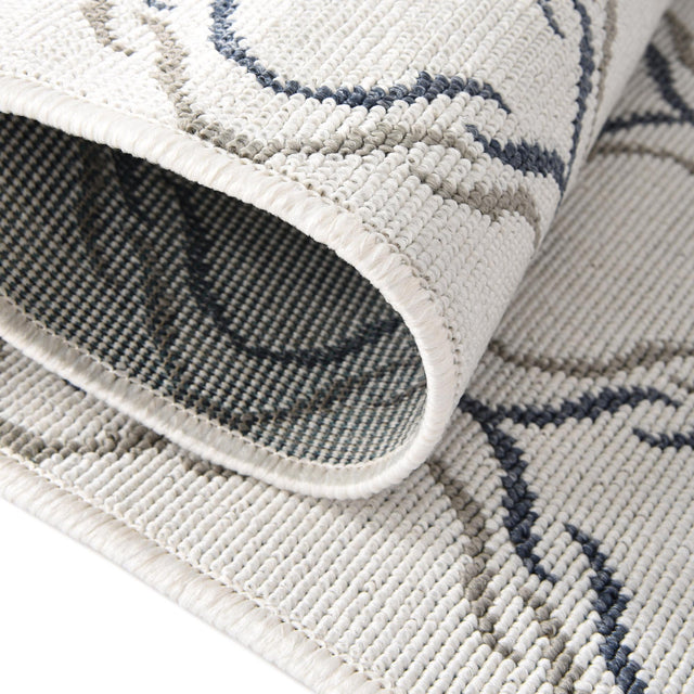 Ivory 7' 10 x 7' 10 Outdoor Trellis Square Area Rug Weather Resistant for Patio, Deck, Terrace, Balcony, Porch Geometric Design Water Safe Outside Carpet for Sale at Rug Engine