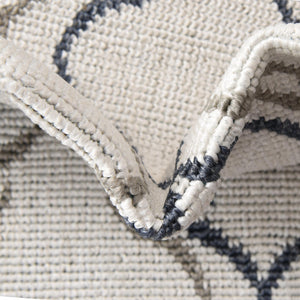 Ivory 7' 10 x 7' 10 Outdoor Trellis Square Area Rug Weather Resistant for Patio, Deck, Terrace, Balcony, Porch Geometric Design Water Safe Outside Carpet for Sale at Rug Engine