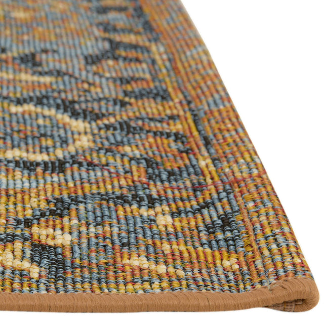 Blue 8' x 10' Outdoor Traditional Rectangle Rug