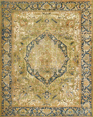 Green 7' 10 x 10' Outdoor Traditional Rectangle Area Rug Weather Resistant for Patio, Deck, Terrace, Balcony, Porch Classical Design Outside Carpet for Sale at Rug Engine
