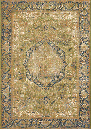 Green 5' 3 x 8' Outdoor Traditional Rectangle Area Rug Weather Resistant for Patio, Deck, Terrace, Balcony, Porch Classical Design Outside Carpet for Sale at Rug Engine