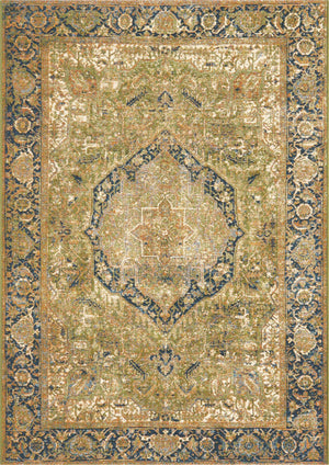 Green 4' x 6' Outdoor Traditional Rectangle Area Rug Weather Resistant for Patio, Deck, Terrace, Balcony, Porch Classical Design Outside Carpet for Sale at Rug Engine