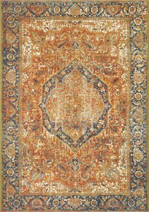 Rust Red 4' x 6' Outdoor Traditional Rectangle Area Rug Weather Resistant for Patio, Deck, Terrace, Balcony, Porch Classical Design Outside Carpet for Sale at Rug Engine