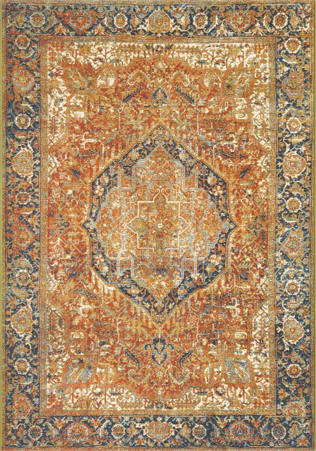 Rust Red 4' x 6' Outdoor Traditional Rectangle Area Rug Weather Resistant for Patio, Deck, Terrace, Balcony, Porch Classical Design Outside Carpet for Sale at Rug Engine