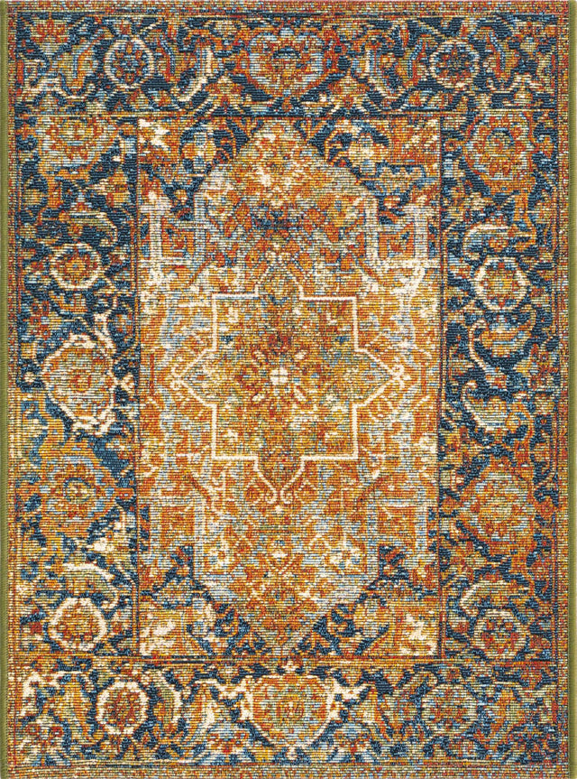 Rust Red 2' x 3' Outdoor Traditional Rectangle Area Rug Weather Resistant for Patio, Deck, Terrace, Balcony, Porch Classical Design Outside Carpet for Sale at Rug Engine