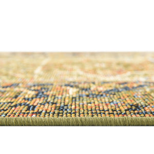 Rust Red 7' 10 x 7' 10 Outdoor Traditional Round Area Rug Weather Resistant for Patio, Deck, Terrace, Balcony, Porch Classical Design Outside Carpet for Sale at Rug Engine