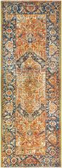 Rust Red 2' x 6' Outdoor Traditional Runner Area Rug Weather Resistant for Patio, Deck, Terrace, Balcony, Porch Classical Design Outside Carpet for Sale at Rug Engine