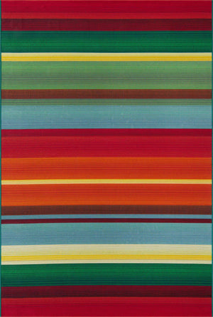 Multicolor 5' 3 x 8' Outdoor Modern Rectangle Area Rug Weather Resistant for Patio, Deck, Terrace, Balcony, Porch 100% Polypropylene Modern Outside Carpet for Sale at Rug Engine
