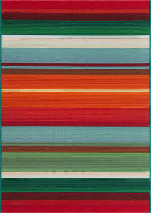 Multicolor 4' x 6' Outdoor Modern Rectangle Area Rug Weather Resistant for Patio, Deck, Terrace, Balcony, Porch 100% Polypropylene Modern Outside Carpet for Sale at Rug Engine