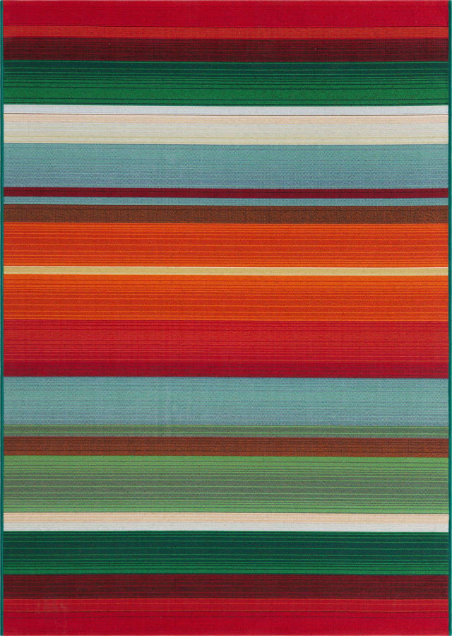 Multicolor 4' x 6' Outdoor Modern Rectangle Area Rug Weather Resistant for Patio, Deck, Terrace, Balcony, Porch 100% Polypropylene Modern Outside Carpet for Sale at Rug Engine