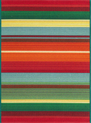 Multicolor 2' x 3' Outdoor Modern Rectangle Rug