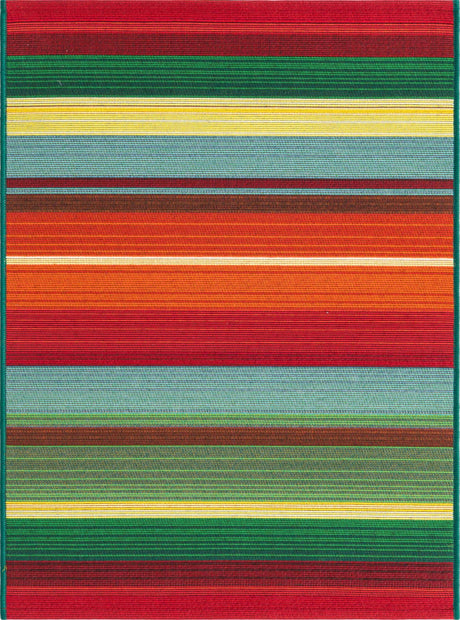 Multicolor 2' x 3' Outdoor Modern Rectangle Rug
