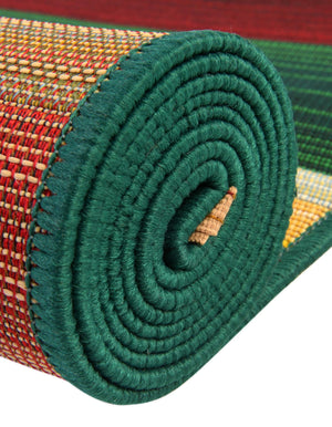 Multicolor 7' 1 x 7' 1 Outdoor Modern Round Area Rug Weather Resistant for Patio, Deck, Terrace, Balcony, Porch 100% Polypropylene Modern Outside Carpet for Sale at Rug Engine
